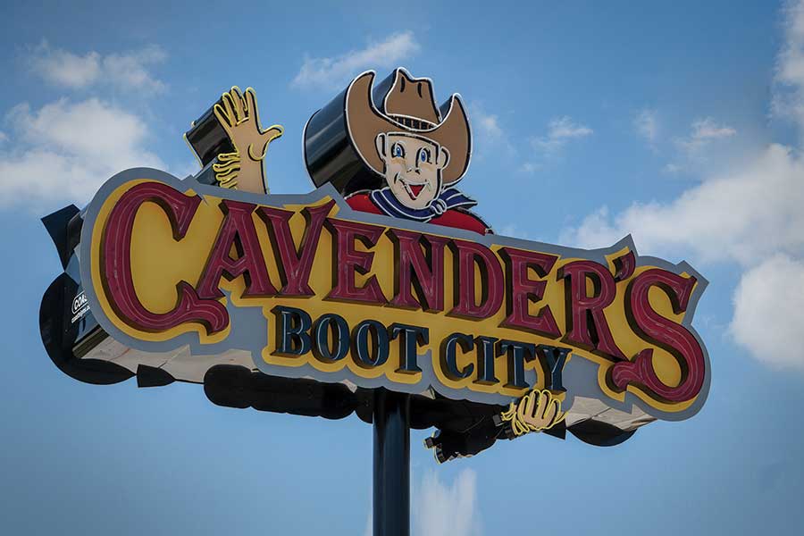 Cavenders ad sign