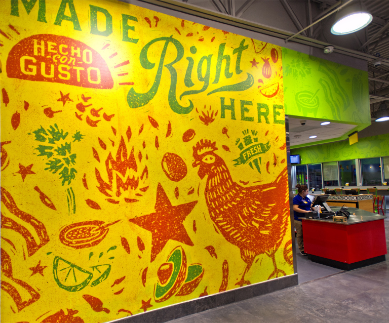 Laredo Taco Company instore mural