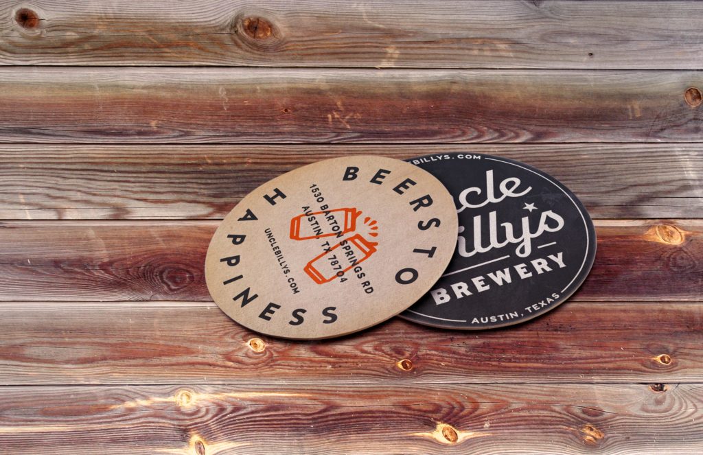 Uncle Billy's beer coaster
